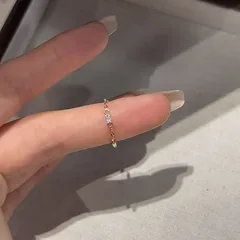 Simple Style 925 Sterling Silver Band Ring For Women With Rhinestone Inlay In Silver 2