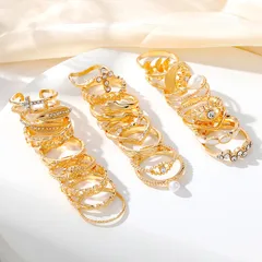 Simple Style Classic Style Geometric Alloy Women's Open Rings Rings 3