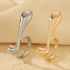 Simple Style Commute Geometric Alloy Plating Women's Open Rings 2