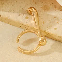 Simple Style Commute Geometric Alloy Plating Women's Open Rings 3