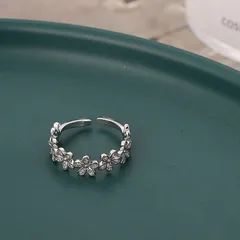 For Women Simple Style Open Ring 1 Piece Metal With Zircon Inlay Featuring Electroplated Design 3