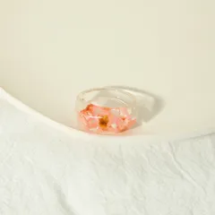 Geometric Simple Style Plastic Ring For Women Featuring Printing Design, 1 Piece 5