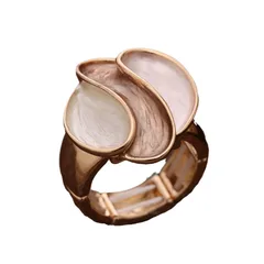 Simple Style Flowers Ring For Women In Blue Zinc Alloy With Enamel Craft 5