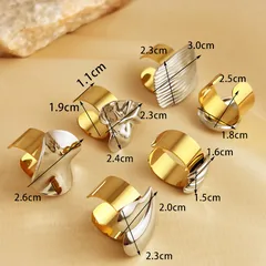 Simple Style Heart Shape 304 Stainless Steel Plating Women's Open Rings 2