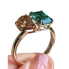 Heart Shape Ring For Women, Simple Style Alloy Band Featuring Zircon Inlay And Electroplated Finish, 1 Piece 2