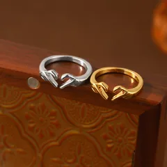 Simple Style Heart Shape Alloy Plating Rings Rings 3