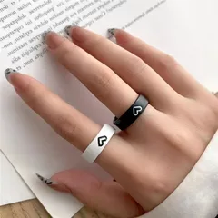 Geometric Simple Style Alloy Ring For Women, 1 Piece, Featuring Electroplated Design 5