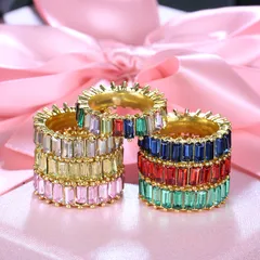 Geometric Simple Style Alloy Ring For Women With Artificial Gemstones, Electroplated Finish, 1 Piece 5