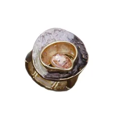 Simple Style Rose Red Flowers Ring For Women In Zinc Alloy With Enamel Craft 5