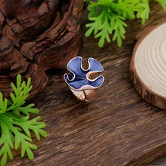 Simple Style Rose Red Flowers Ring For Women In Zinc Alloy With Enamel Finish 2