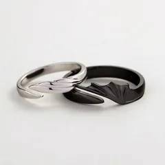 Simple Style Geometric Open Ring For Couples, 1 Piece Alloy Ring Featuring Electroplated Design
