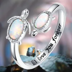 For Women Simple Style Alloy Animal Zodiac Ring Featuring Electroplated Design, 1 Piece With Imitation Protein Inlay 4