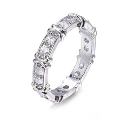 Simple Style Zircon Ring For Women In White, Elegant And Minimalist Design 5