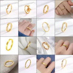 Simple Zhoujia Love Bowknot Round Titanium Steel Ring Women's High-end Light Luxury TikTok Explosions