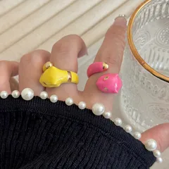 Snake Pattern Rings For Women In Alloy With Rhinestones Featuring Electroplated And Enamel Craftsmanship 2