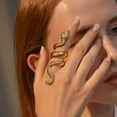 Fashion Red Snake Ring For Unisex, Electroplated Alloy Design With No Inlaid Material