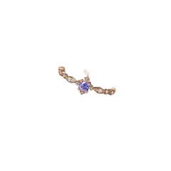 Snowflake Ring For Women In Silver Plated Copper With Zircon Inlay Featuring Electroplated Gold Finish 5