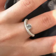 Solar System Open Rings For Women With Brushed Copper And Electroplated Gold Plating Featuring Labradorite Inlay 4