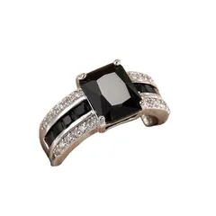 Solid Color Blue Alloy Ring For Women, Elegant And Stylish Jewelry Accessory 5