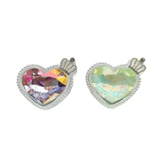 Southeast Asia New Style Glowing Crown Heart Ring For Girls Colorful Resin Jewelry Fashionable Ins Design Sparkling Accessory 5