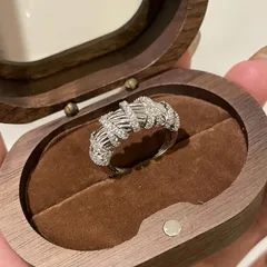 Spiral Open Rings For Women In Silver, Electroplated Copper With Zircon Inlay
