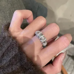 Spiral Open Rings For Women In Silver, Electroplated Copper With Zircon Inlay 3