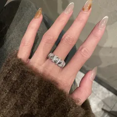 Spiral Open Rings For Women In Silver, Electroplated Copper With Zircon Inlay 4