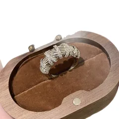 Spiral Open Rings For Women In Silver, Electroplated Copper With Zircon Inlay 5