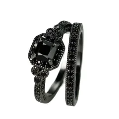 Square Zinc Alloy Unisex Ring For Everyday Wear Featuring White K Plated Finish With 0.05µm-0.08µm Thickness And Rhinestone Inlay 3