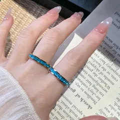 Star Friendship Rings For Women In Silver Titanium Steel With Rhinestone Inlay 4
