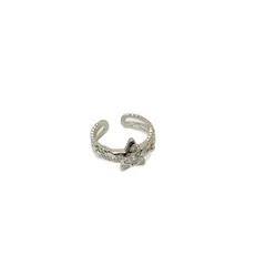Star Open Ring For Unisex Featuring Electroplated Copper With Zircon Inlay 5