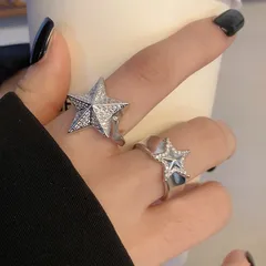 Star Open Ring For Women In Gold Alloy Featuring Real Gold Plated Electroplated Finish With Zircon Inlay 4