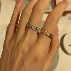Star Pattern Unisex Rings For Everyday Wear In Rose Gold Featuring Electroplated V Gold Material 2