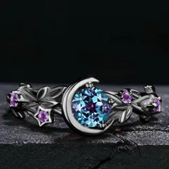 Star Ring For Unisex Featuring White K Plated Zinc Alloy With Rhinestones And 0.05µm-0.08µm Plating Thickness 2