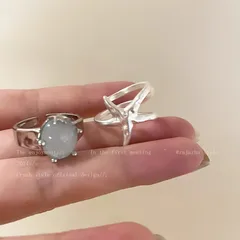 Starfish Open Rings For Women In Marine Style Blue Alloy 2 Pieces Set 2
