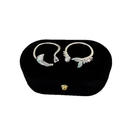 Starfish Shell Fishtail Pearl Ring Women's Light Luxury Niche High-end Finger Ring  Summer Fashion Jewelry 5