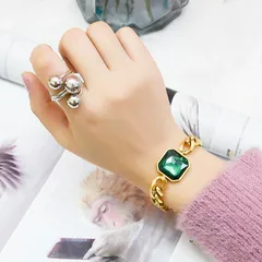Geometric Titanium Steel Ring For Women In Gold, Electroplated Finish, Perfect Birthday Gift