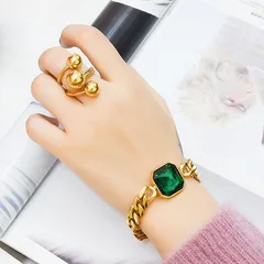 Geometric Titanium Steel Ring For Women In Gold, Electroplated Finish, Perfect Birthday Gift 3