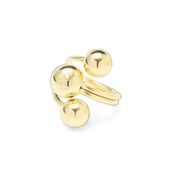 Geometric Titanium Steel Ring For Women In Gold, Electroplated Finish, Perfect Birthday Gift 5