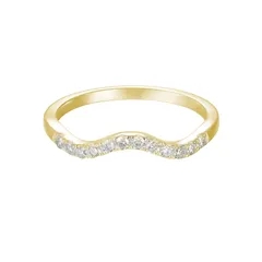 Simple Style Waves For Women 925 Sterling Silver Wave Ring Featuring Lab-grown Diamonds 3