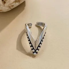 Style Sharp Nail Rings For Women Personality High Quality Alloy Geometric Pattern Rings Fashionable 3