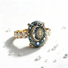 Sun Pattern Gold Alloy Ring For Unisex, Perfect For Spring Wear 2