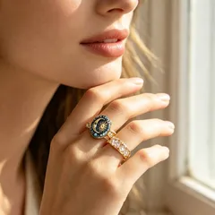 Sun Pattern Gold Alloy Ring For Unisex, Perfect For Spring Wear 3