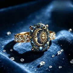 Sun Pattern Gold Alloy Ring For Unisex, Perfect For Spring Wear 4