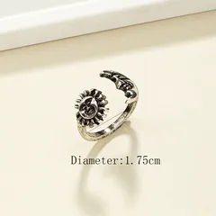 Sun Pattern Women’s Rings For Elegant Style Featuring Electroplated Golden Plated Zinc Alloy With Three-dimensional Craftsmanship 3