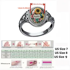 Sunflower Ring For Women In Gold Alloy With Transparent Glass Beads, 1 Piece 3