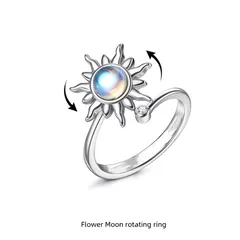 Sunflower Swivel Ring Pressure Relief Opening Adjustable Stacked Finger Ring Universal Wheel Handpiece