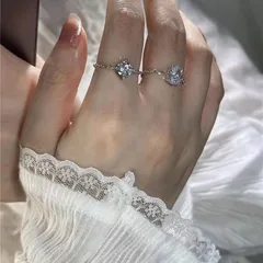 Super Flash High Carbon Diamond Body Color Protection Light Luxury Pull Adjustable Ring Temperament High Sense 3