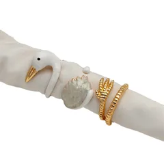 Sweet Animal Pattern Ring For Women In Metal Featuring Electroplated Finish 5
