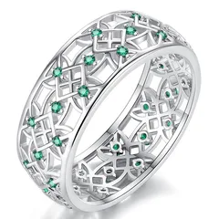 Sweet Blue Flowers Ring For Women In Zinc Alloy With Rhinestones Featuring Electroplated Finish 4
